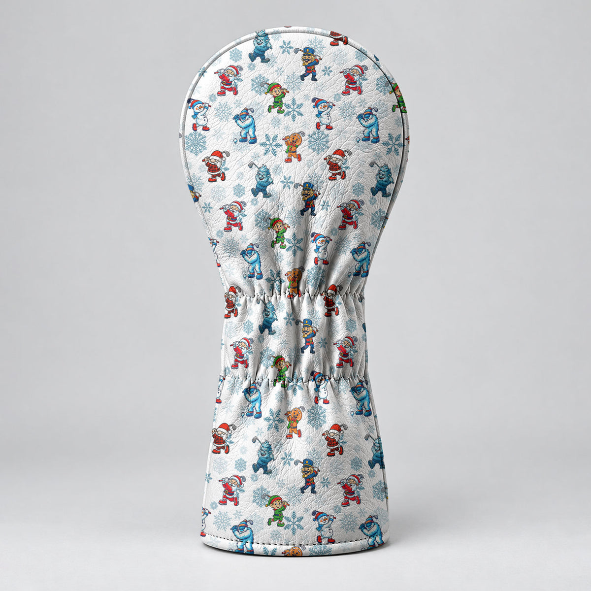 Christmas Characters Golf Pose Pattern Golf Head Cover, Golf Club Covers, Golfer Gift