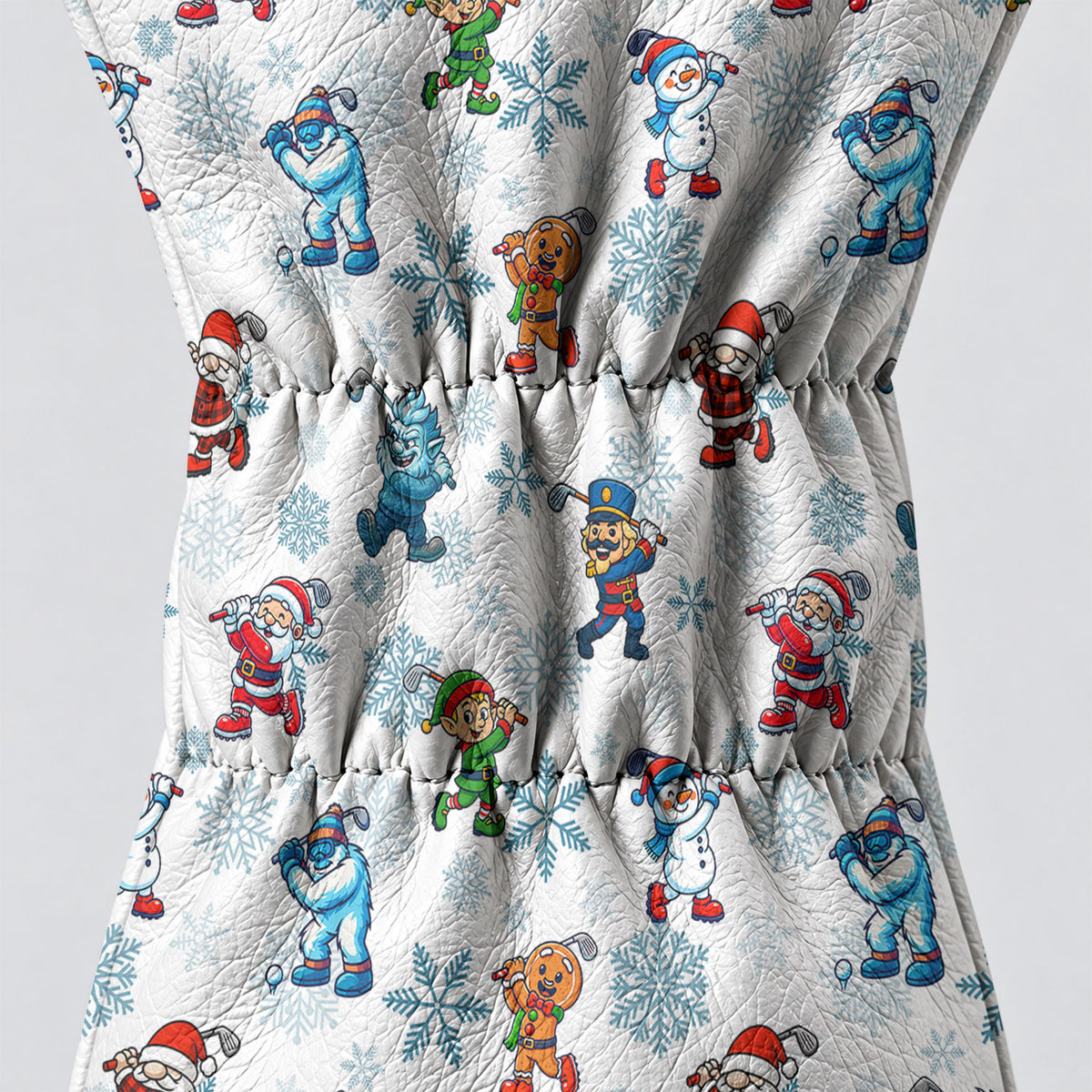 Christmas Characters Golf Pose Pattern Golf Head Cover, Golf Club Covers, Golfer Gift