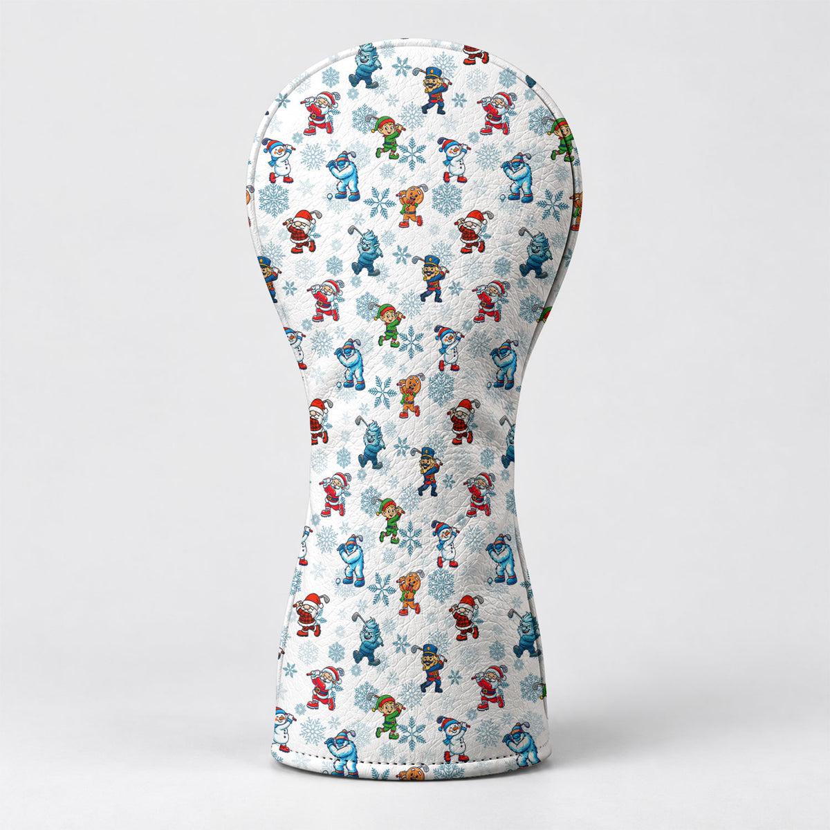 Christmas Characters Golf Pose Pattern Golf Head Cover, Golf Club Covers, Golfer Gift