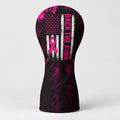 Back The Pink American Flag Breast Cancer Headcover, Cancer Awareness Gift, Golf Gift