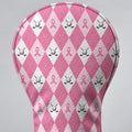 Pink Argyle Breast Cancer Ribbon Golf Headcover, Cancer Awareness Gift, Gift For Her