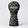 Cancer Sucks In Every Color Bold Ribbons Golf Headcover, Driver Headcover, Golf Gift