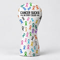 Cancer Sucks In Every Color White Golf Head Cover, Cancer Awareness Gift, Golfer Gift
