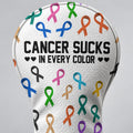 Cancer Sucks In Every Color White Golf Head Cover, Cancer Awareness Gift, Golfer Gift