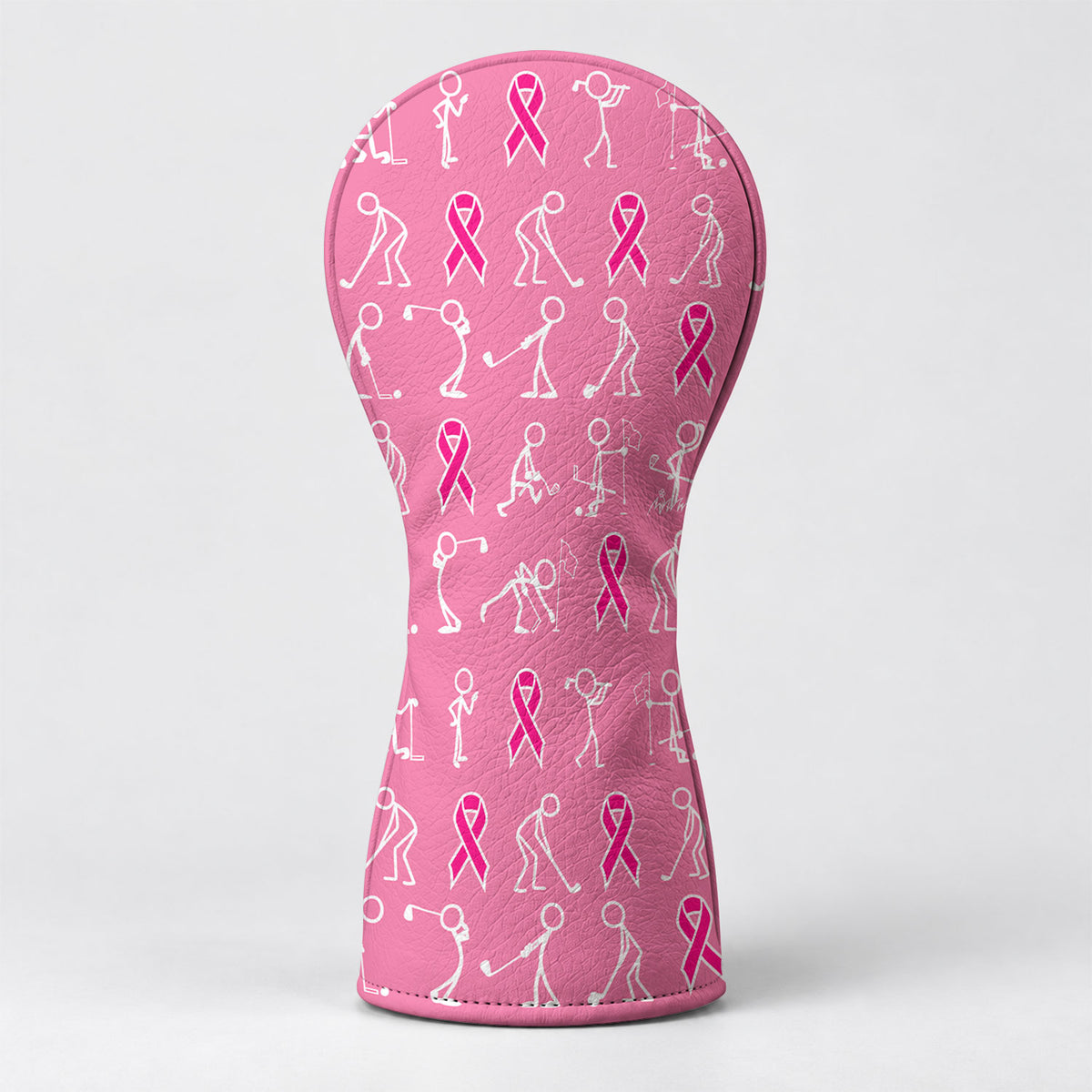Stick Figure Golfer Breast Cancer Pink Golf Head Cover, Golf Gift Ideas, Gift For Him