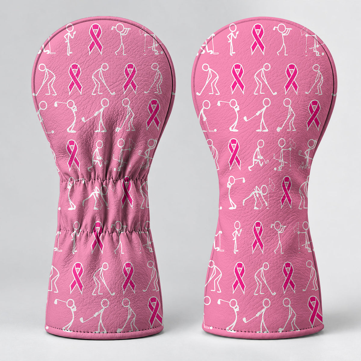 Stick Figure Golfer Breast Cancer Pink Golf Head Cover, Golf Gift Ideas, Gift For Him