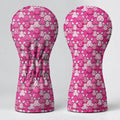 Pink Breast Cancer Ribbon Scale Pattern Golf Headcover, Driver Head Cover, Golf Gift