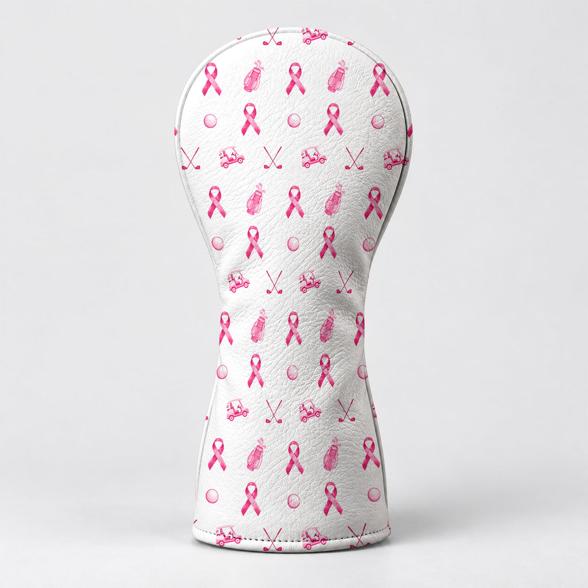 Pink Ribbon Breast Cancer Awareness Golf Head Cover, Ladies Golf Gift, Gift For Her