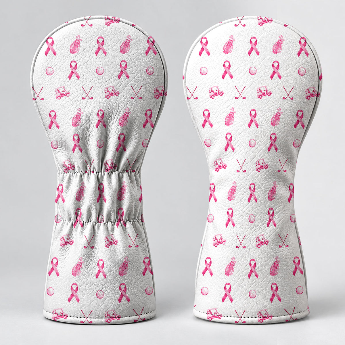 Pink Ribbon Breast Cancer Awareness Golf Head Cover, Ladies Golf Gift, Gift For Her