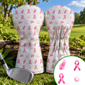 Pink Ribbon Breast Cancer Awareness Golf Head Cover, Ladies Golf Gift, Gift For Her