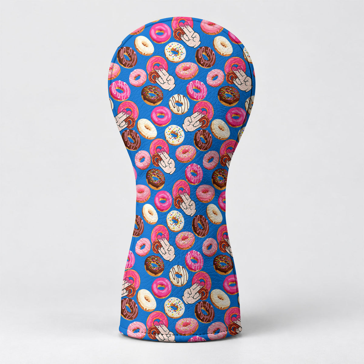 Funny Donut Adult Humor Blue And Pink Golf Head Cover, Gift For Golfers, Golfer Gift