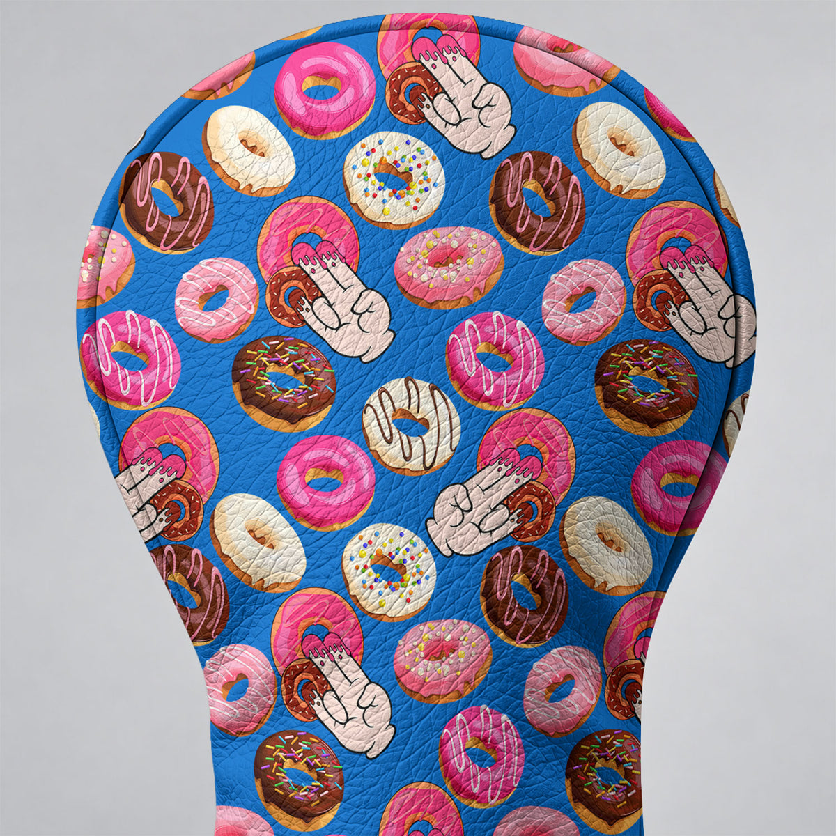 Funny Donut Adult Humor Blue And Pink Golf Head Cover, Gift For Golfers, Golfer Gift