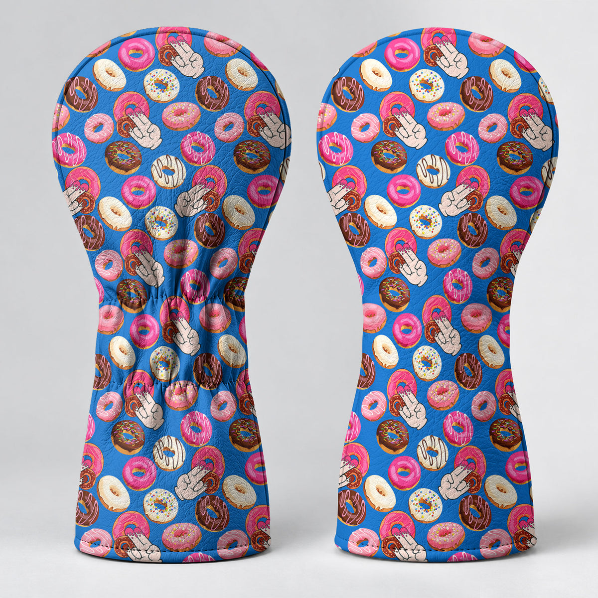 Funny Donut Adult Humor Blue And Pink Golf Head Cover, Gift For Golfers, Golfer Gift