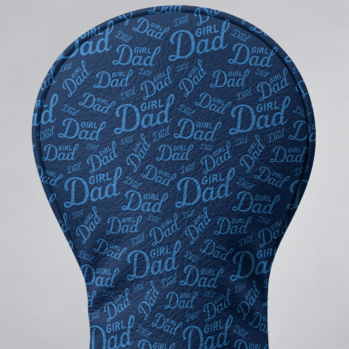 Girl Dad Navy Blue Pattern Golf Head Cover, Dad Golf Gift, Golf Accessories For Men