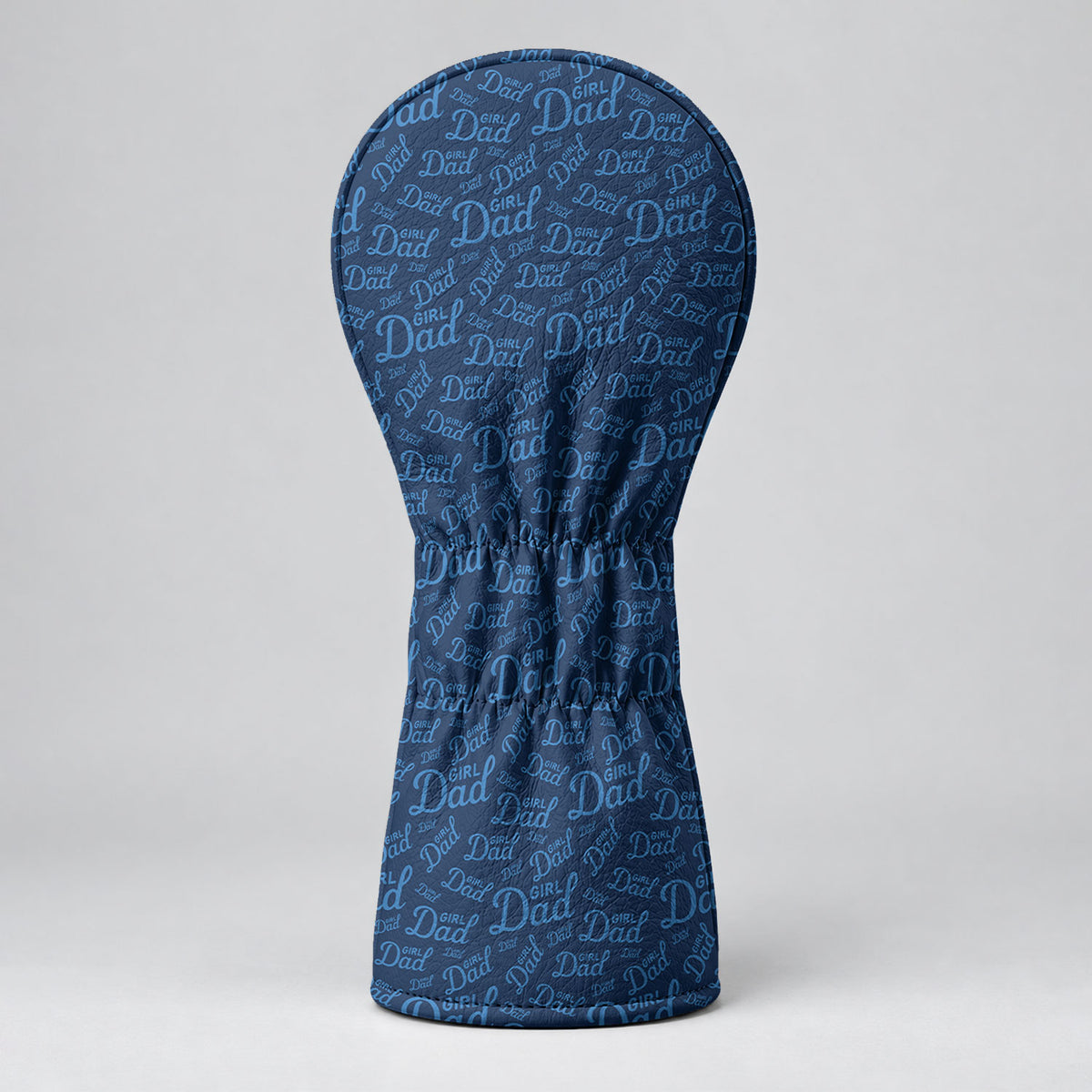 Girl Dad Navy Blue Pattern Golf Head Cover, Dad Golf Gift, Golf Accessories For Men
