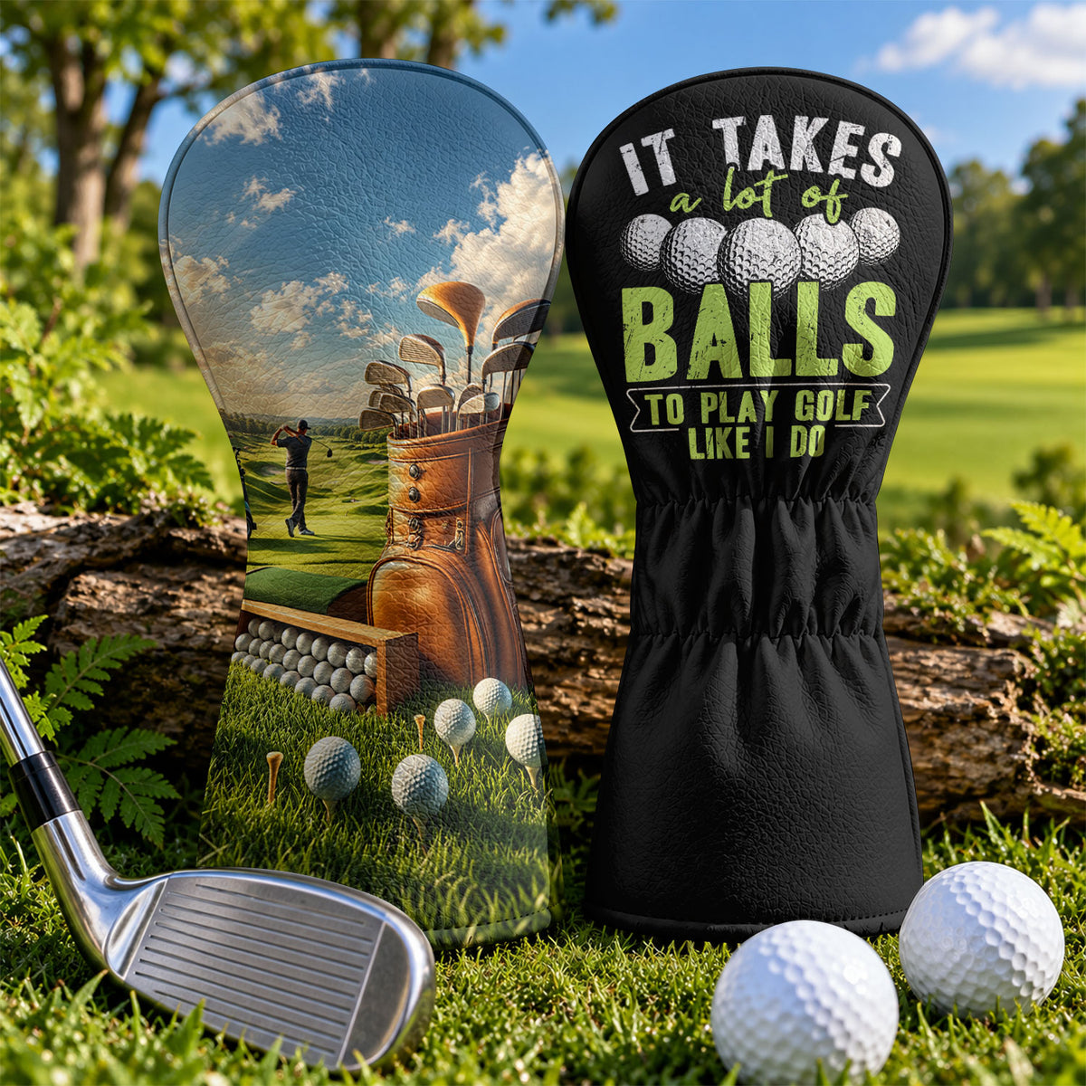 It Takes A Lot Of Balls To Play Golf Like I Do Headcover, Gift For Him, Driver Cover