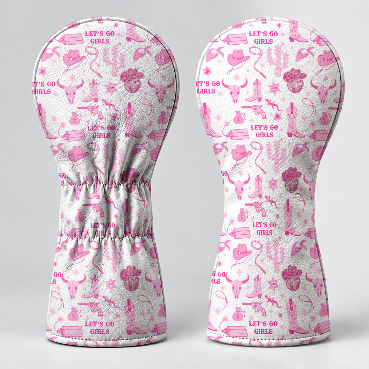 Let's Go Girls Pink Cowgirl Golf Head Cover, Golf Gifts For Women, Ladies Golf Gift