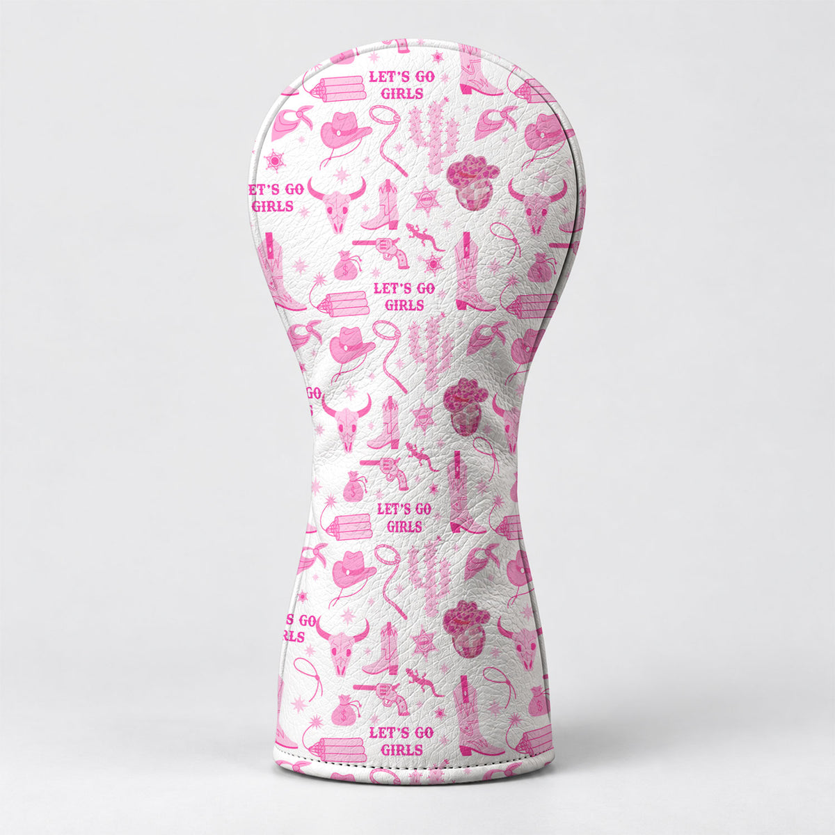 Let's Go Girls Pink Cowgirl Golf Head Cover, Golf Gifts For Women, Ladies Golf Gift