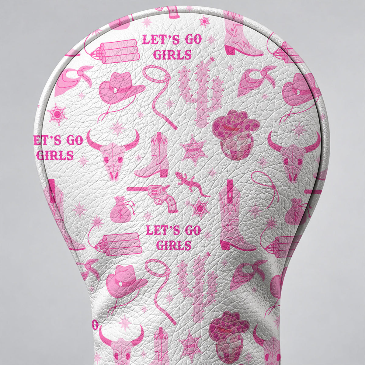 Let's Go Girls Pink Cowgirl Golf Head Cover, Golf Gifts For Women, Ladies Golf Gift