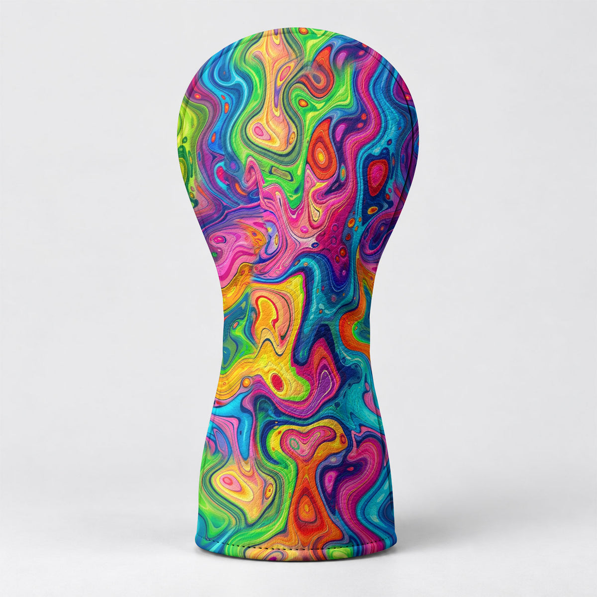 Liquid Marble Colorful Print Golf Head Cover, Golf Bag Accessories, Golf Gift For Men