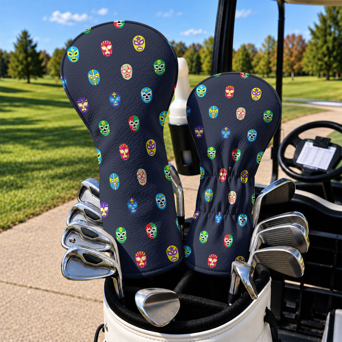 Lucha Libre Mask Cinco De Mayo Golf Head Cover, Fiesta Golf Gift, Golf Gifts For Him