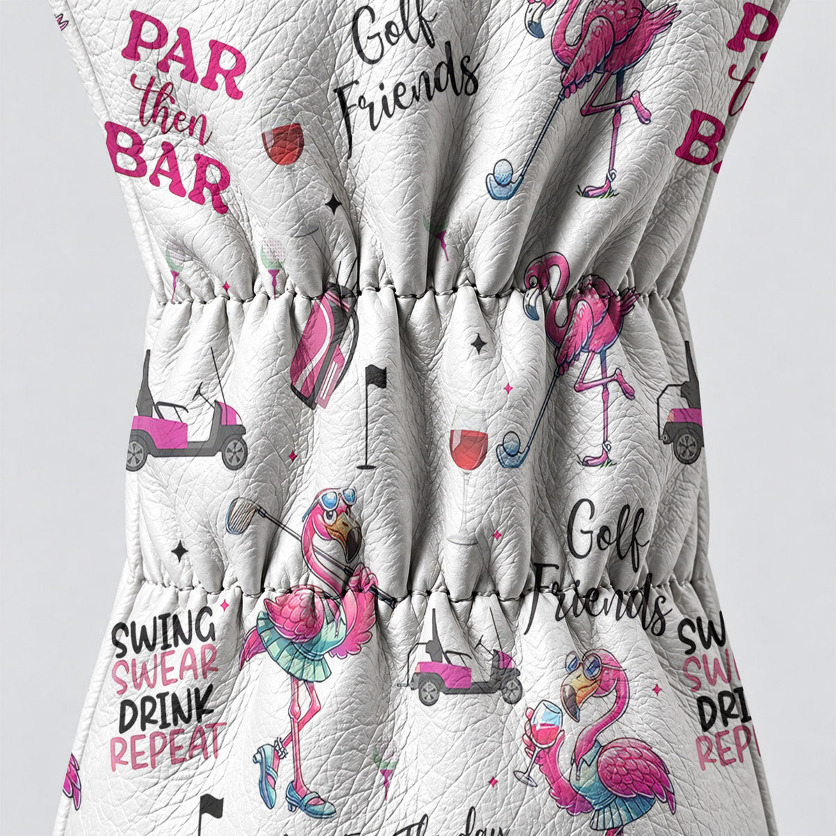Par Then Bar Pink Flamingo Golf Headcover, Gift For Women Golfers, Ladies Golf Gift