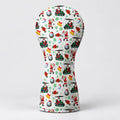 Santa Golf Cart Christmas Pattern Golf Head Cover, Christmas Golf Gift, Driver Cover