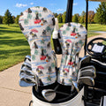 Schnauzer Beach Vacation Tropical Golf Head Cover, Golf Gift Ideas, Golf Gift For Men