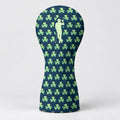 St Patrick's Day Shamrock Golfer Green Golf Headcover, Irish Golf Gift, Driver Cover