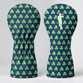 St Patrick's Day Shamrock Golfer Green Golf Headcover, Irish Golf Gift, Driver Cover