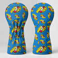 Whack Fck Comic Golf Ball Pattern Golf Head Cover, Novelty Golf Headcover, Golf Gift