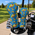 Whack Fck Comic Golf Ball Pattern Golf Head Cover, Novelty Golf Headcover, Golf Gift