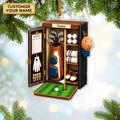 Custom Name Golf Locker Acrylic Ornament, Christmas Keepsake, Holiday Tree Decor