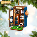 Custom Name Golf Locker Acrylic Ornament, Christmas Keepsake, Holiday Tree Decor