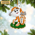 Custom Name Golf Ball Mascot Acrylic Ornament, Christmas Ornaments, Gifts For Golfers