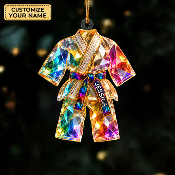 Custom Judo Gi Acrylic Ornament, Christmas Tree Decorations, Martial Arts Gifts