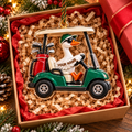 Custom Name Goose Golf Cart Acrylic Ornament, Christmas Tree Decor, Golf Lover Gifts