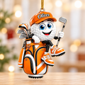 Custom Name Golf Ball In Golf Bag Acrylic Ornament, Christmas Gifts, Golf Lover Gifts
