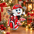 Custom Name Golf Ball In Golf Bag Acrylic Ornament, Christmas Gifts, Golf Lover Gifts