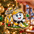 Custom Name Golf Ball Cap Trophy Acrylic Ornament, Christmas Tree Decor, Golf Gifts
