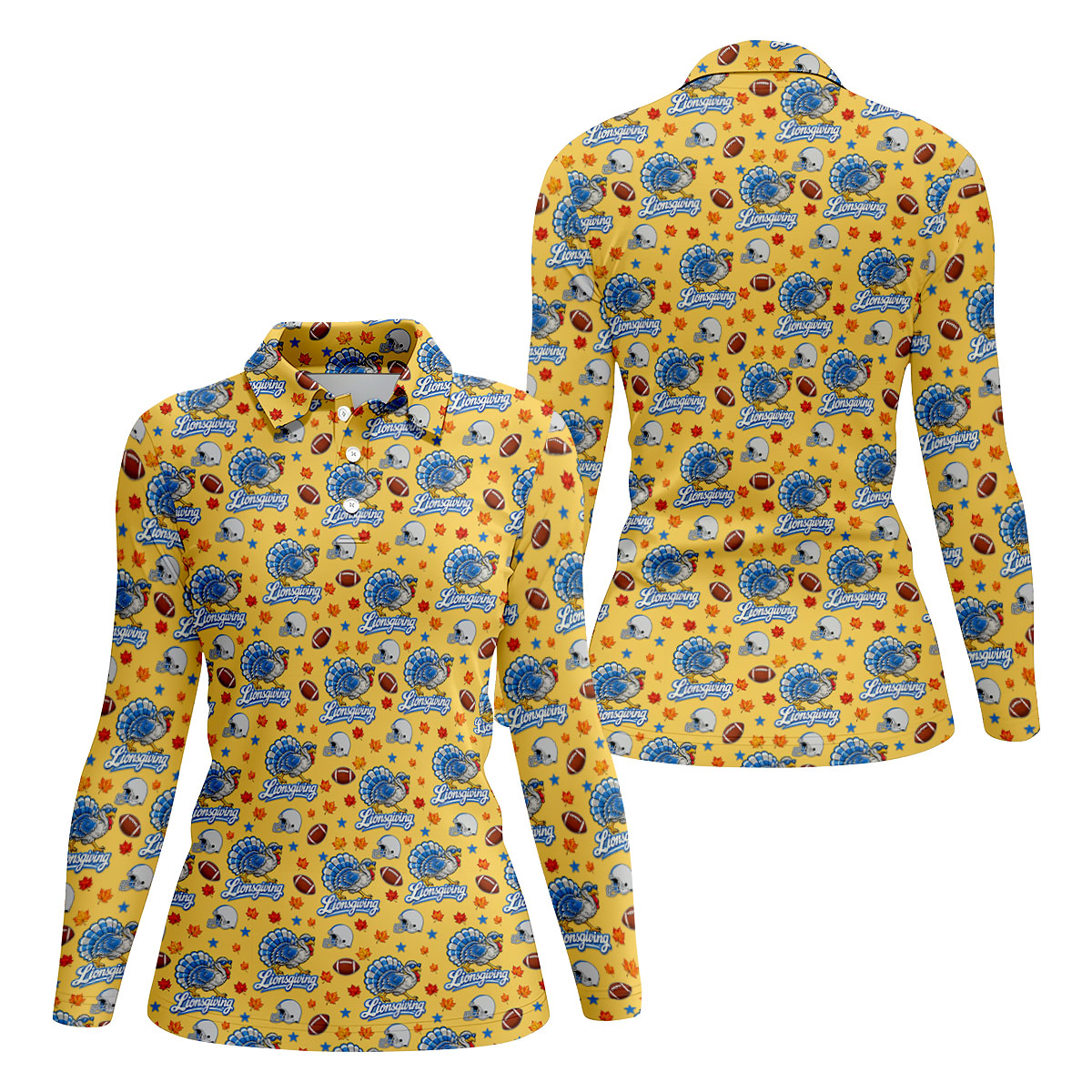 Lionsgiving Thanksgiving Golf Shirt, Golf Shirts For Women, Golf Gifts For Women