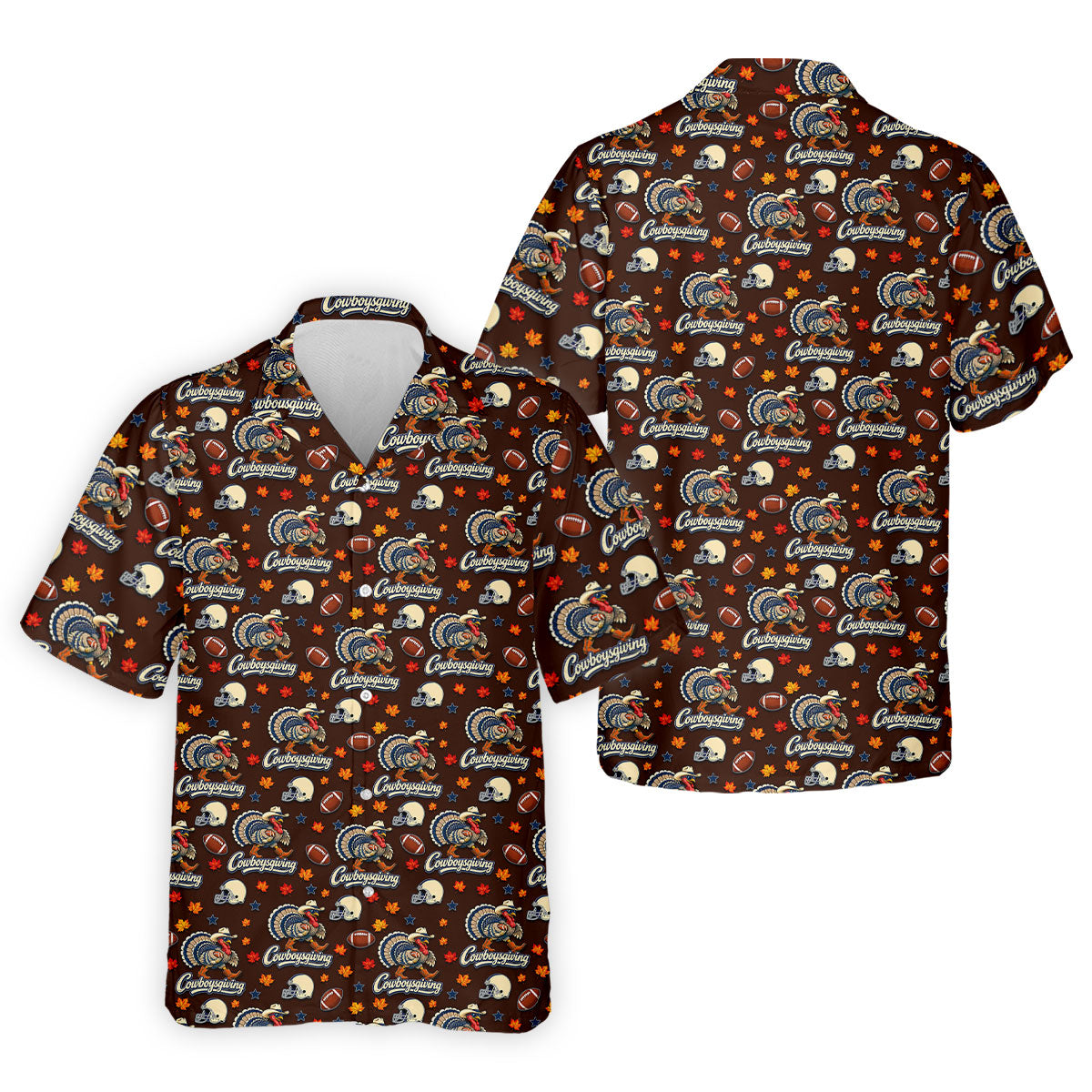 Cowboysgiving Thanksgiving Golf Shirt, Golf Shirts For Men, Funny Mens Golf Shirts