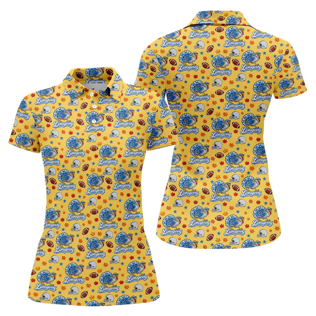Lionsgiving Thanksgiving Golf Shirt, Golf Shirts For Women, Golf Gifts For Women