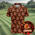 Chiefsgiving Thanksgiving Golf Shirt, Golf Shirts For Men, Funny Mens Golf Shirts