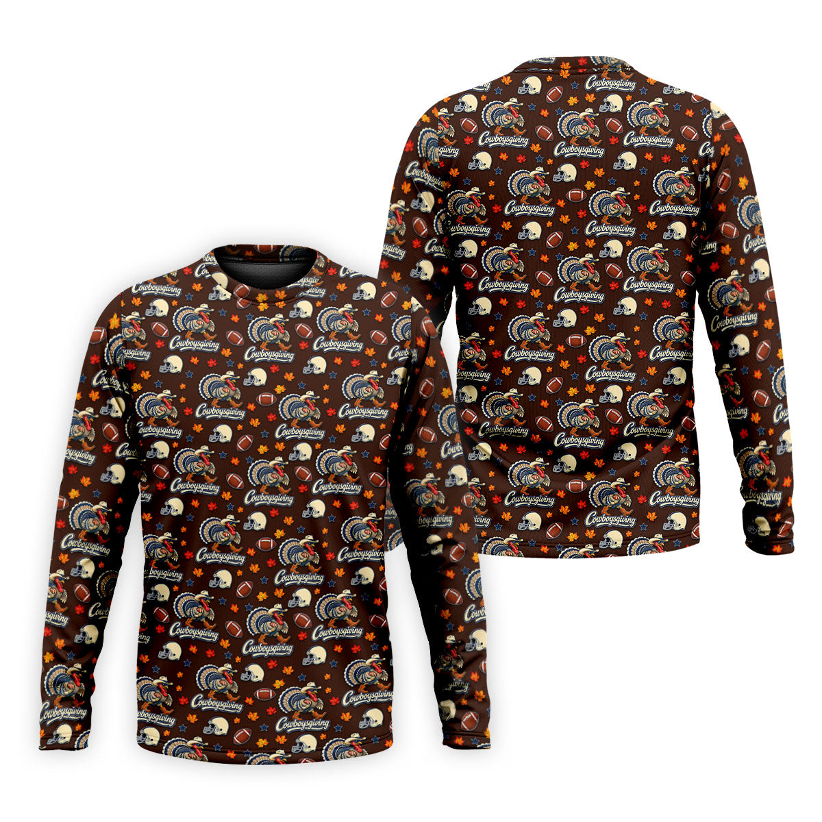 Cowboysgiving Thanksgiving Golf Shirt, Golf Shirts For Men, Funny Mens Golf Shirts