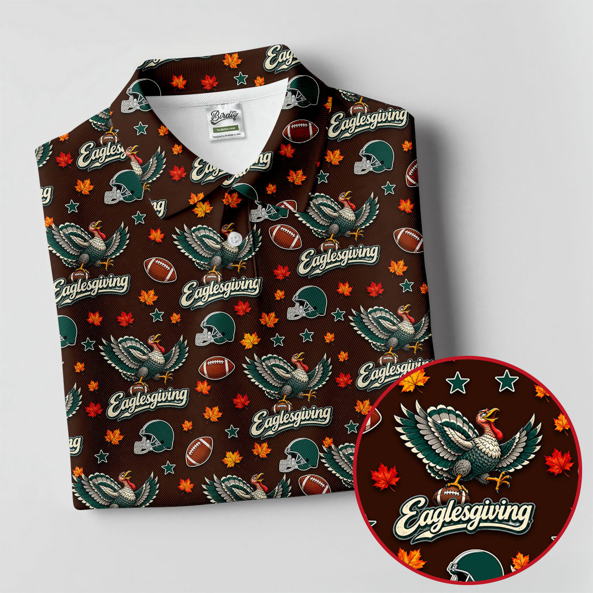 Eaglesgiving Thanksgiving Golf Shirt, Womens Golf Apparel, Golf Shirts For Women