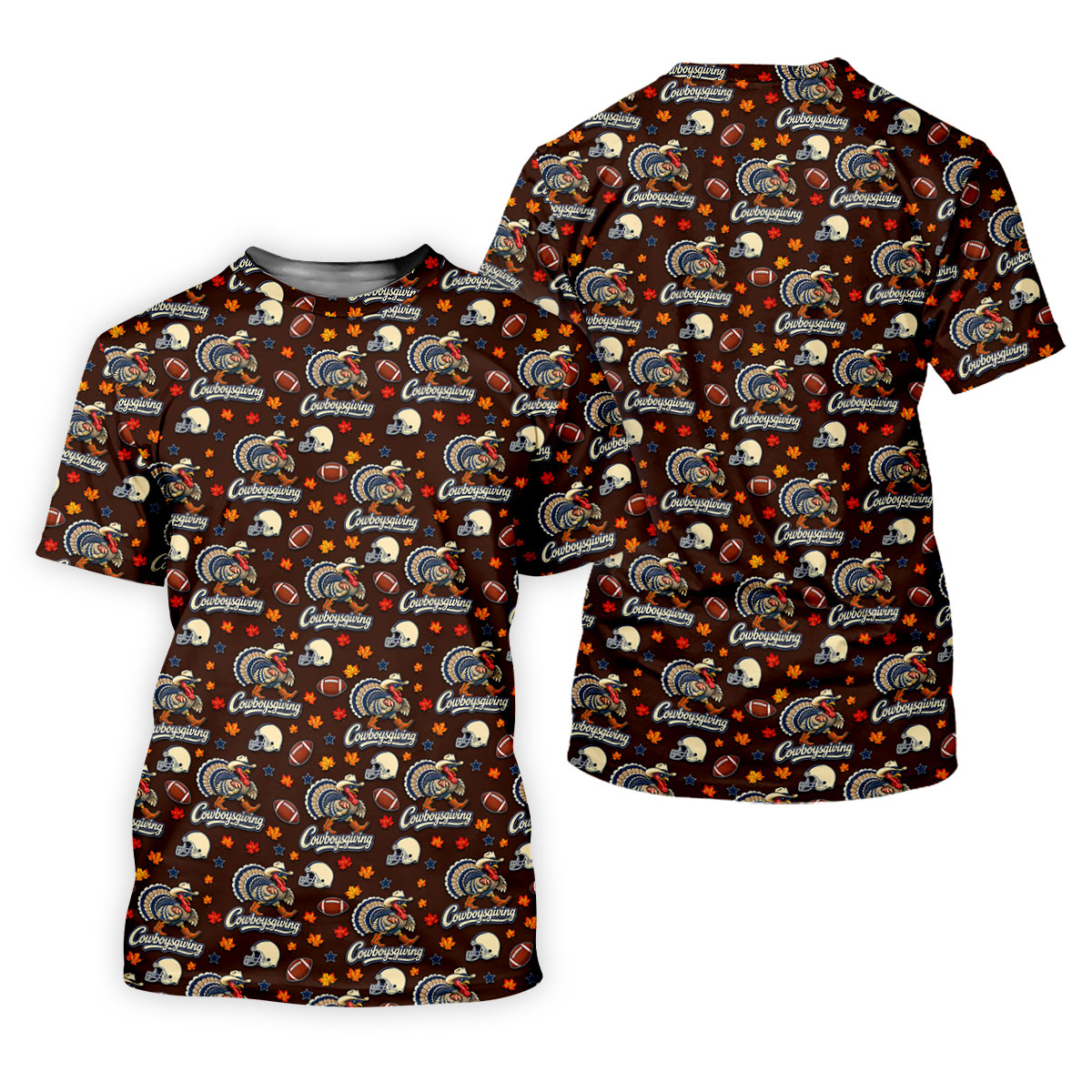 Cowboysgiving Thanksgiving Golf Shirt, Golf Shirts For Men, Funny Mens Golf Shirts