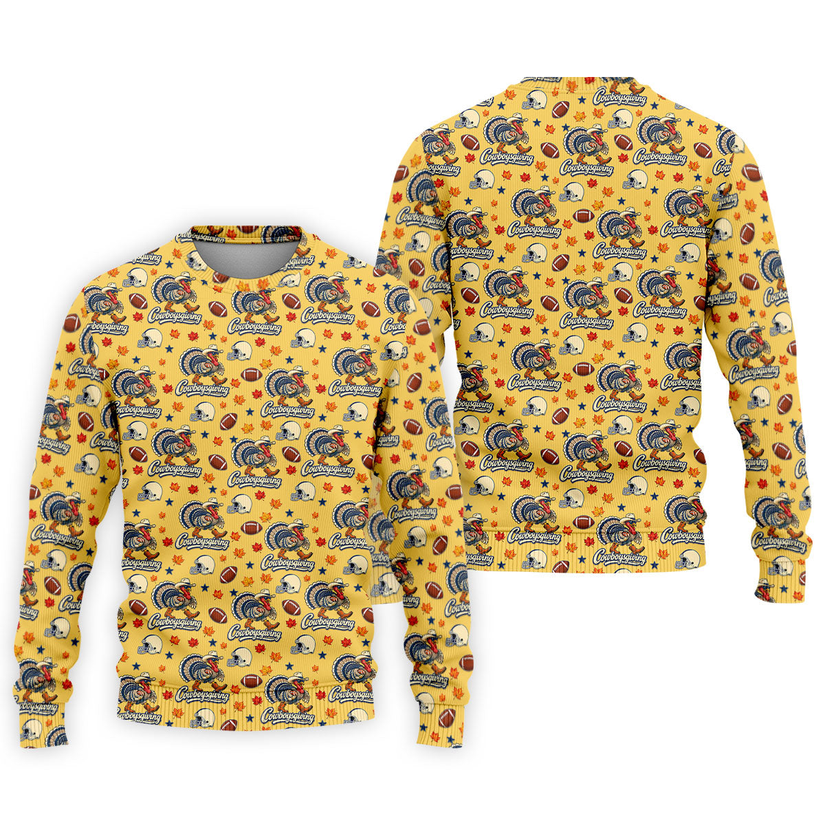 Cowboysgiving Thanksgiving Golf Shirt, Golf Shirts For Men, Mens Holiday Golf Shirts