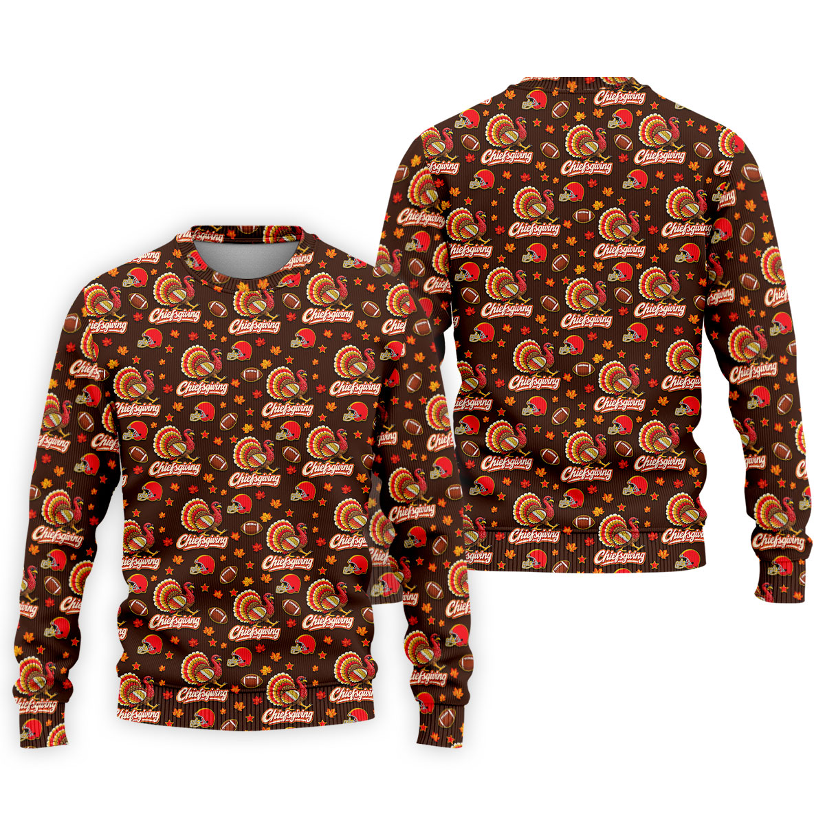 Chiefsgiving Thanksgiving Golf Shirt, Golf Shirts For Men, Funny Mens Golf Shirts