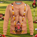 Funny Turkey Suspenders Ugly Christmas Sweater, Ugly Sweater Party, Golf Lover Gifts